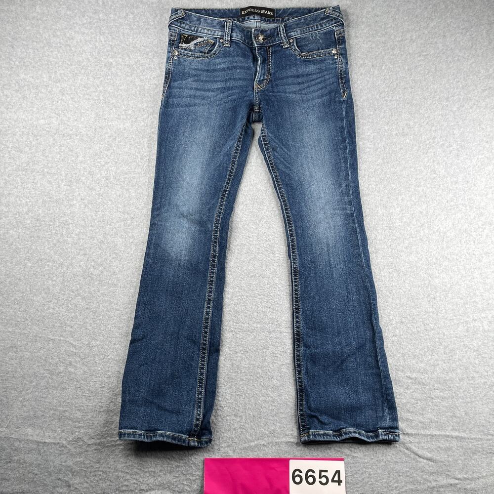 Express Barley Boot Low Rise Denim Jeans Womens Size 4S Casual